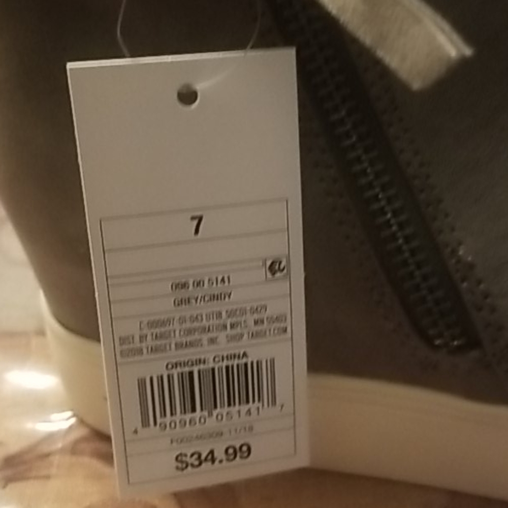 NWB CINDY GREY WEDGE SNEAKERS! - Picture 4 of 6